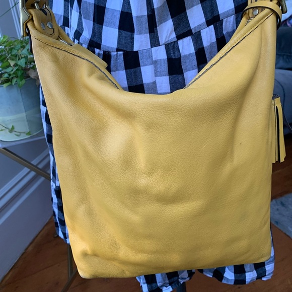 Coach Yellow Shoulder Bag with Tassel - Picture 6 of 8